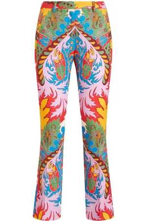 Etro Pantalones acampanados con estampado de cachemira