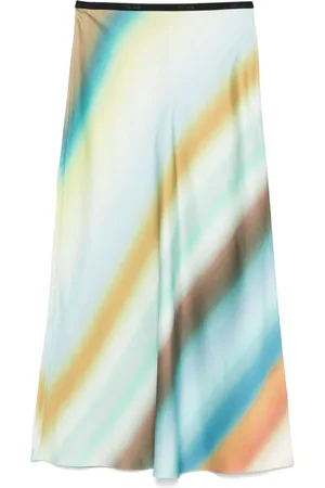 Paul Smith Falda midi con efecto de acuarela