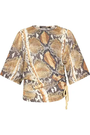Roberto Cavalli Playera con estampado de piel de serpiente
