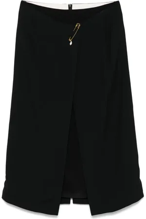 Carven Falda midi con diseño cruzado