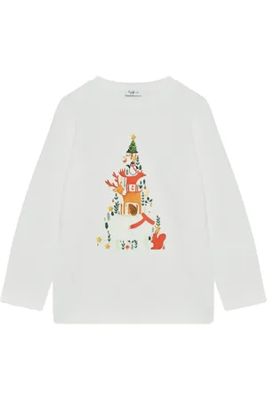 Il gufo Playera con ilustración estampada