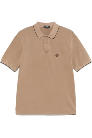 HERNO Playera tipo polo con logo bordado