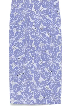 GENNY Falda midi con bordado floral