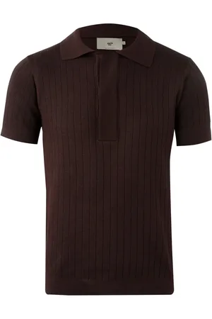 MISCI Playera tipo polo tejida de canalé