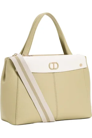 Twin-Set Tote con placa del logo