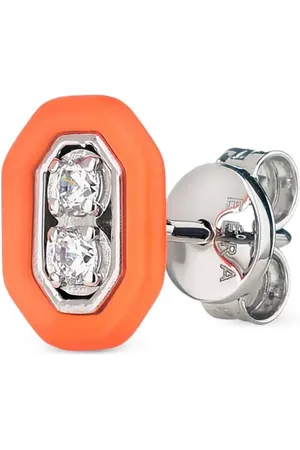 Eera Arete Roma en oro blanco de 18kt con diamante