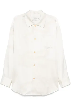 Feng Chen Wang Camisa de satén manga larga