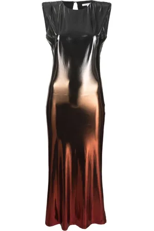 Patrizia Pepe Vestido midi con efecto metalizado