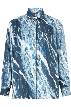 Roberto Cavalli Camisa con estampado marmoleado