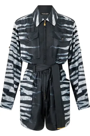Roberto Cavalli Jumpsuit con estampado de cebra