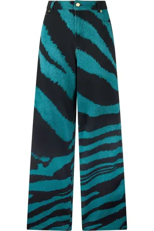 Roberto Cavalli Pantalones con estampado Zebra Tribute