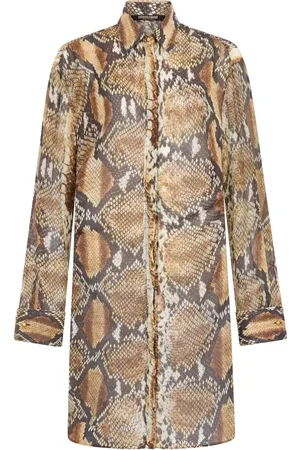 Roberto Cavalli Vestido con estampado de piel de serpiente