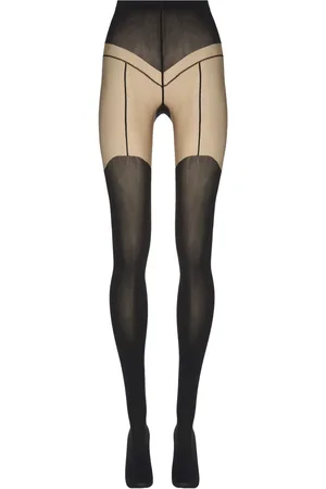 Wolford Pantimedias con liguero estampado