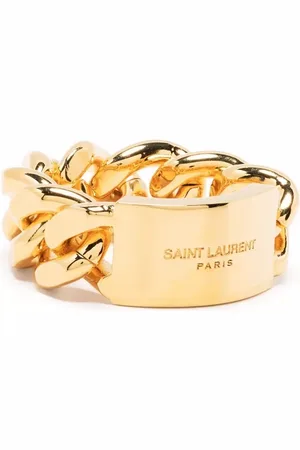 Saint Laurent Anillo con placa Chain ID