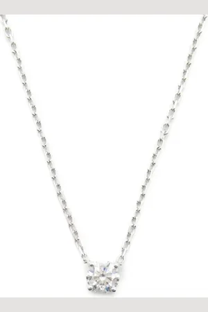 Cartier 2010s 18K white gold 1895 Solitaire diamond necklace