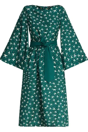 Karl Lagerfeld Vestido midi de seda con logo estampado