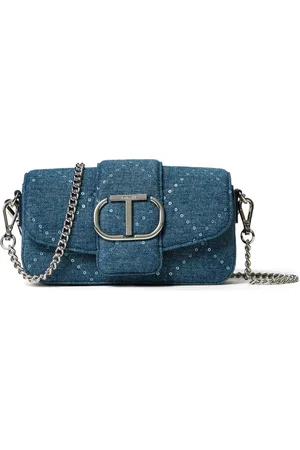 Twin-Set Bolsa crossbody de mezclilla Oval T