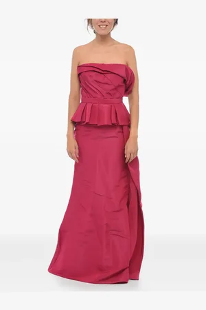 Alexander McQueen Silk peplum dress