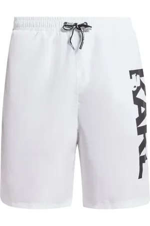 Karl Lagerfeld Bermudas con cordones en la pretina y logo estampado
