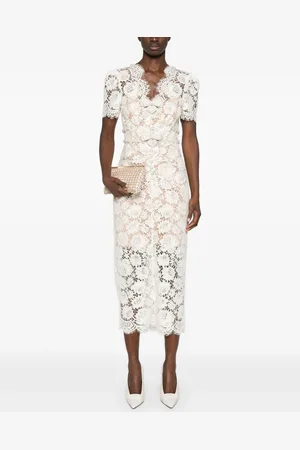 Self-Portrait Fine-lace midi dress