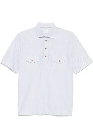 ELEVENTY Playera tipo polo con rayas estampadas
