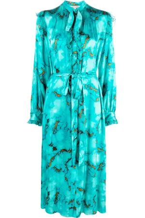 Roberto Cavalli Vestido midi manga larga con botones