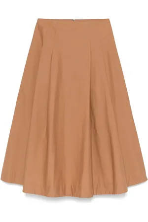 NUDE Pleat-detail midi skirt