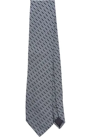 Lanvin Corbata de seda con motivo en jacquard