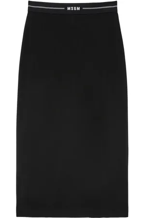 Msgm Falda con franja del logo