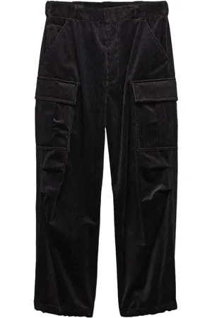 Prada Pantalones de pana tapered con triángulo esmaltado