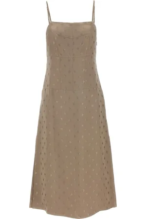 Fendi Vestido midi de satén
