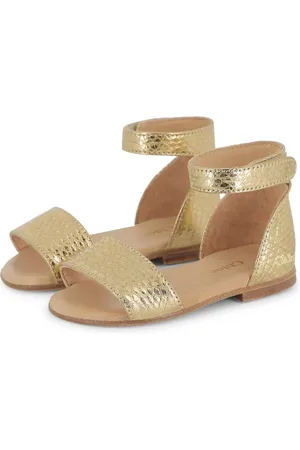 Chloé Sandalias metalizadas con relieve