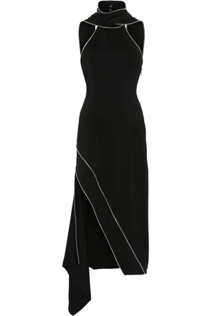MONSE Vestido midi con cierre decorativo