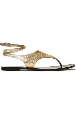 Twin-Set Sandalias metalizadas con correa en el tobillo