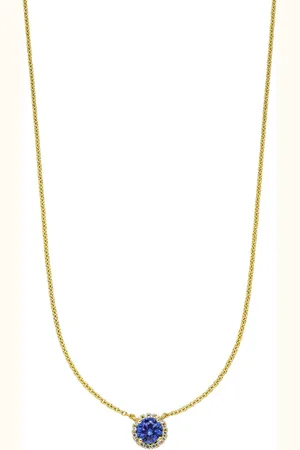 VEYNOU Collar Ava en oro amarillo de 14kt con zafiro