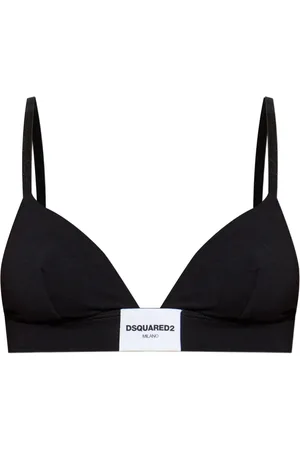 Dsquared2 Top bra con parche del logo