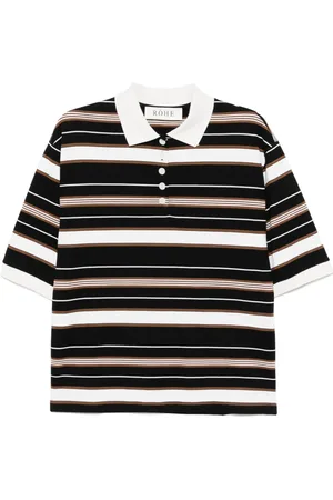 Rohe Playera tipo polo a rayas
