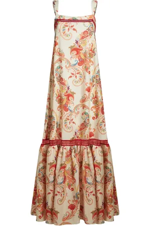 Etro Vestido largo con estampado de cachemira