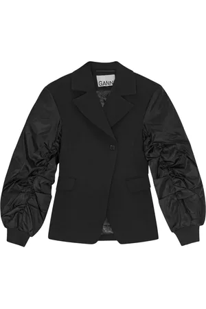 Ganni Blazer con mangas en contraste