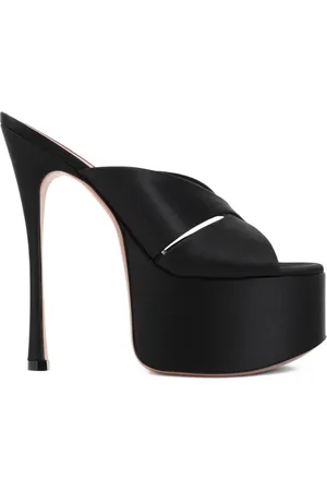 Amina Muaddi Mules Salma con tacón 155mm