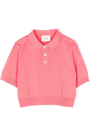 Fendi Playera tipo polo con logo estampado