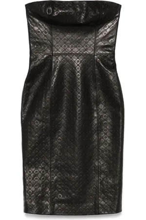 Marine Serre Vestido corto con monograma en relieve