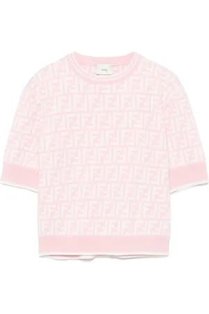 Fendi Top con logo FF en jacquard
