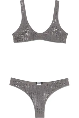 VENUJA Bikini tipo bandeau con detalles de cristal