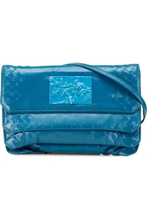 Bottega Veneta Bolsa crossbody Soft Patent Intrecciato Three Flap Clutch with Strap 2007-2011