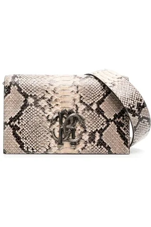 Roberto Cavalli Bolsa de hombro con estampado de piel de serpiente