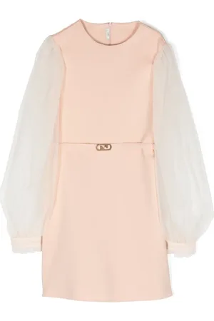 Fendi Vestido con mangas traslúcidas