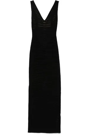 Elisabetta Franchi Vestido largo de tejido flojo