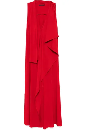 YOHJI YAMAMOTO Vestido largo Ray Lawn drapeado