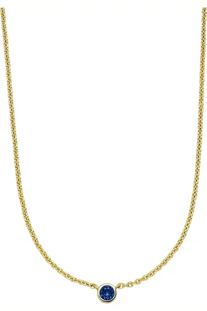 VEYNOU Collar Laya en oro amarillo reciclado de 14kt con zafiro
